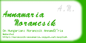 annamaria morancsik business card